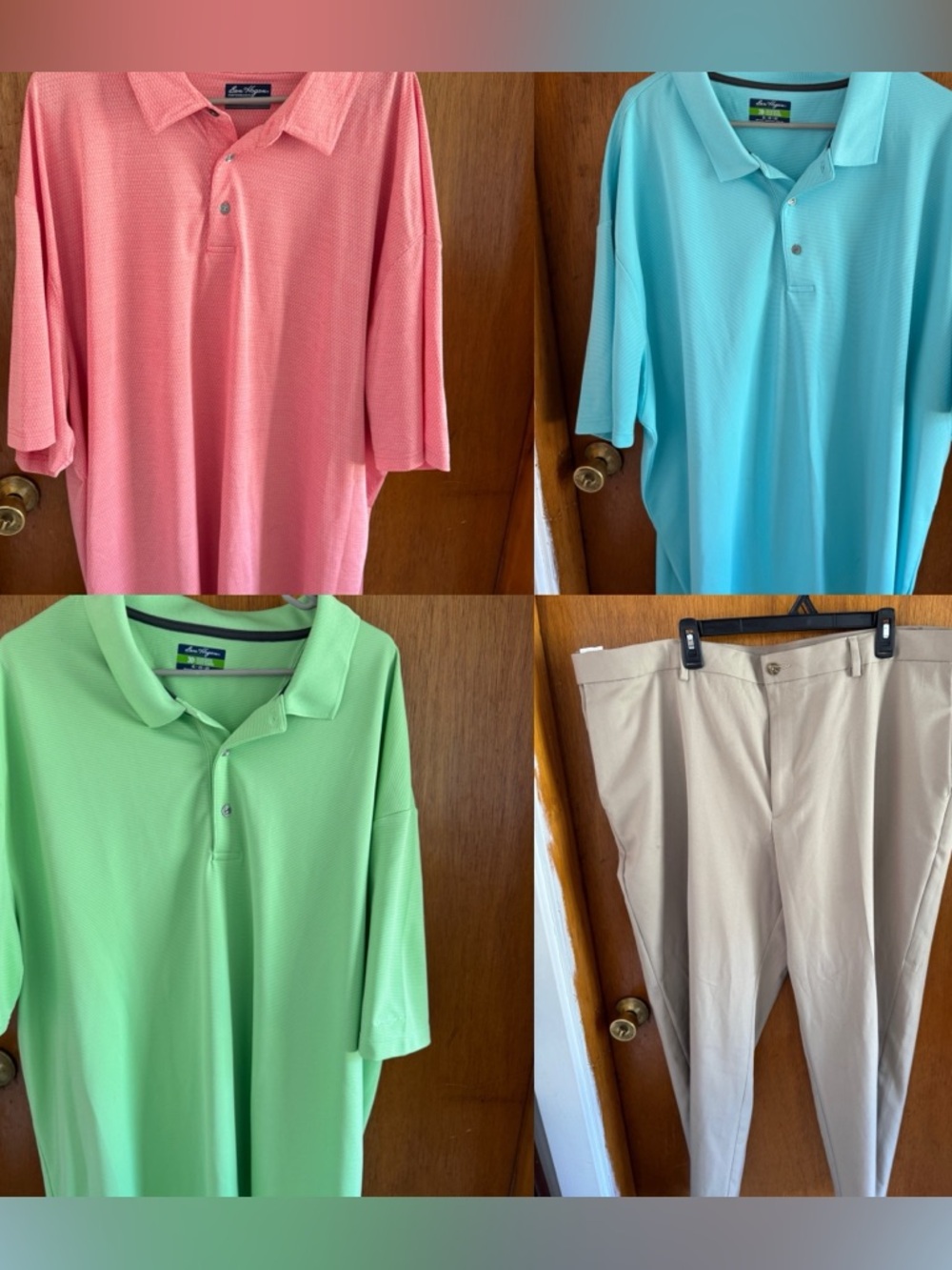 3 Hogan Polo Shirt,Coral, Light Blue shirt,  Green shirt,shorts & Pants Bundle